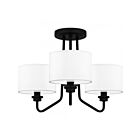Plafonnier semi encastré Quoizel Lighting QSF5607MBK 3-Lumières 180W Noir mat
