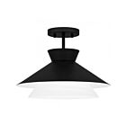 Quoizel Lighting QSF6171MBK 1 Lumière 100W Noir mat Plafonnier semi encastré