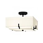 Plafonnier semi encastré Renzo Quoizel Lighting QSF6178MBK 120W 2 Lumières Noir mat