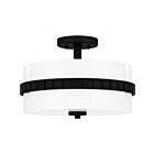 Plafonnier semi encastré Baud Quoizel Lighting QSF6195MBK 200W 2 Lumières Noir mat