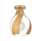 Quoizel Lighting QSF6739BWS Kiko 1-Lumière 100W Laiton brossé Plafonnier semi-encastré