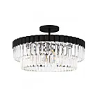 Quoizel Lighting QSF6742MBK Starlight 4-Lumières 240W Noir mat Plafonnier semi-encastré