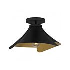 Quoizel Lighting QSF6747MBK Wisp 1-Lumière 100W Noir mat Plafonnier semi-encastré