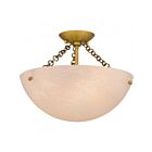 Quoizel Lighting QSF6751BRG Baylor 3-Lumières 180W Or brossé Plafonnier semi-encastré