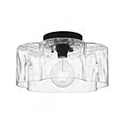 Quoizel Lighting QSF6760MBK Lilly 1-Lumière 100W Noir mat Plafonnier semi-encastré