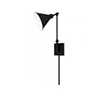 Applique murale Quoizel Lighting QW16133MBK Wood 1-Lumière 100W Noir mat
