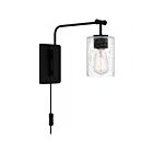 Applique murale Quoizel Lighting QW16134MBK Wood 1-Lumière 100W Noir mat