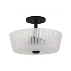 Quoizel Lighting RAY1716MBK Gray 300W Noir mat Monture semi-affleurante