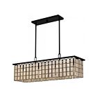 Lustre d'île Seigler Quoizel Lighting SGLM434MBK 4100W 4 lumières Noir mat