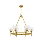 Quoizel Lighting SHA5032BRG Shea 6-Lumières 360W Or brossé Lustre