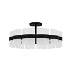 Quoizel Lighting SWE1730MBK Sweeney 360W Noir mat Monture semi-affleurante