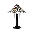 Lampe de table Quoizel Lighting TF16137MBK Tiffany 2-Lumières 150W Noir mat