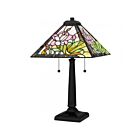 Lampe de table Quoizel Lighting TF16145MBK Tiffany 2-Lumières 150W Noir mat