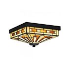 Plafonniers Quoizel Lighting TF5622MBK Tiffany 3-Lumières 180W Noir mat