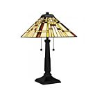 Lampe de table Quoizel Lighting TF5625MBK Tiffany 2-Lumières 150W Noir mat