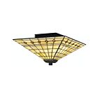 Plafonnier Tiffany Quoizel Lighting TF5628MBK 120W 2 lumières noir mat