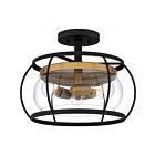 Plafonnier semi encastré Quoizel Lighting THY1715EK Thyme 3-Lumières 300W Terre noire