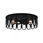 Quoizel Lighting VEA1616MBK Vera 3-Lumières 180W Noir mat Plafonnier semi-encastré