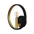 Quoizel Lighting WID8810MBK Winsland 1-Lumière 60W Noir mat Applique murale