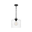 Mini suspendu Abner Quoizel Lighting ABR1512MBK 100W 1 lumière noir mat