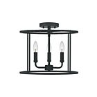 Plafonnier semi-encastré Abner Quoizel Lighting ABR1714MBK 180W 3 lumières noir mat
