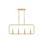 Chandelier pour îlot Abner Quoizel Lighting ABR432AB 240W 4 lumières laiton vieilli