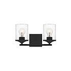 Applique de salle de bain Abner Quoizel Lighting ABR8614MBK 200W 2 lumières noir mat