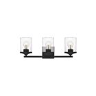 Applique de salle de bain Abner Quoizel Lighting ABR8621MBK 300W 3 lumières noir mat