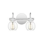 Applique de salle de bain Andrews Quoizel Lighting ANW8602C 120W 2 lumières chrome poli