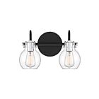 Applique de salle de bain Andrews Quoizel Lighting ANW8602EK 120W 2 lumières terre noire