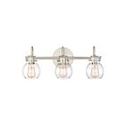 Applique de salle de bain Andrews Quoizel Lighting ANW8603AN 180W 3 lumières nickel antique