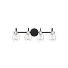 Applique de salle de bain Andrews Quoizel Lighting ANW8604EK 240W 4 lumières terre noire