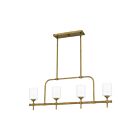 Chandelier pour îlot Aria Quoizel Lighting ARI438WS 400W 4 lumières weathered brass