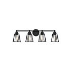 Applique de salle de bain Atticus Quoizel Lighting ATT8604EK 400W 4 lumières terre noire