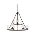 Lustre Buchanan Quoizel Lighting BCN5009WT 540W 9 lumières bronze occidental