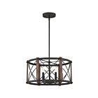 Suspendu Baron Quoizel Lighting BRO2820MK 360W 6 lumières marcado noir
