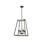 Suspendu Brockton Quoizel Lighting BRT5204GK 400W 4 lumières frêne gris