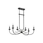 Chandelier pour îlot Calligraphy Quoizel Lighting CLL638OK 360W 6 lumières vieux noir