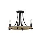 Plafonnier semi-encastré Colombes Quoizel Lighting CMS1716GK 240W 4 lumières frêne gris