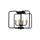 Plafonnier semi-encastré Cox Quoizel Lighting COX1712MBK 240W 4 lumières noir mat