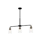 Chandelier pour îlot Cox Quoizel Lighting COX336MBK 300W 3 lumières noir mat