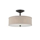 Plafonnier semi-encastré Cloverdale Quoizel Lighting CRA1717MC 300W 3 lumières cacao marbré