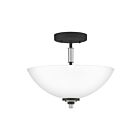 Plafonnier semi-encastré Conrad Quoizel Lighting CRD1713BN 200W 2 lumières nickel brossé