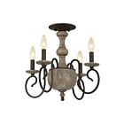 Plafonnier semi-encastré Castile Quoizel Lighting CS1718RK 240W 4 lumières noir rustique
