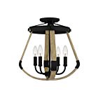 Plafonnier semi-encastré Demura Quoizel Lighting DMA1716MBK 240W 4 lumières noir mat