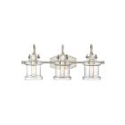 Applique de salle de bain Danbury Quoizel Lighting DNY8603BN 300W 3 lumières nickel brossé