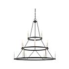 Lustre Doran Quoizel Lighting DOR5015MB 900W 15 lumières noir chiné