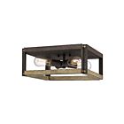 Plafonnier Finn Quoizel Lighting FNN1615RK 300W 4 lumières noir rustique
