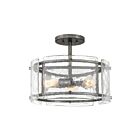 Plafonnier semi-encastré Fortress Quoizel Lighting FTS1716MM 300W 3 lumières argent chiné