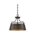 Suspendu Fairview Quoizel Lighting FV2818WT 300W 3 lumières bronze occidental